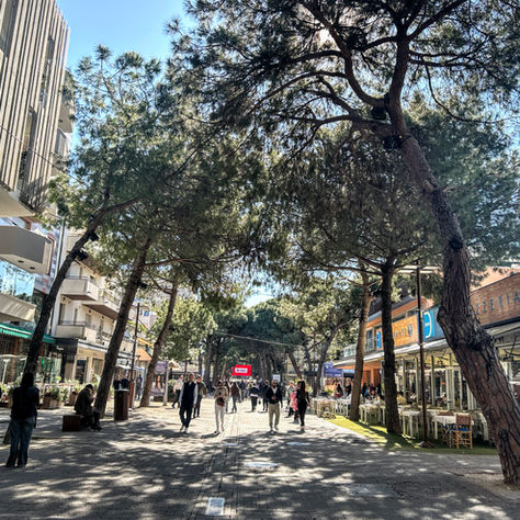 Riccione (RN) - Viale Ceccarini y la Fuente del Bosque Lluvioso - Emilia Romaña
