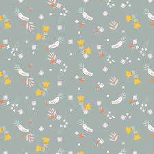 Dashwood Studio Emi and the Bird - Birds on Grey - REMNANT 144cm x 110cm