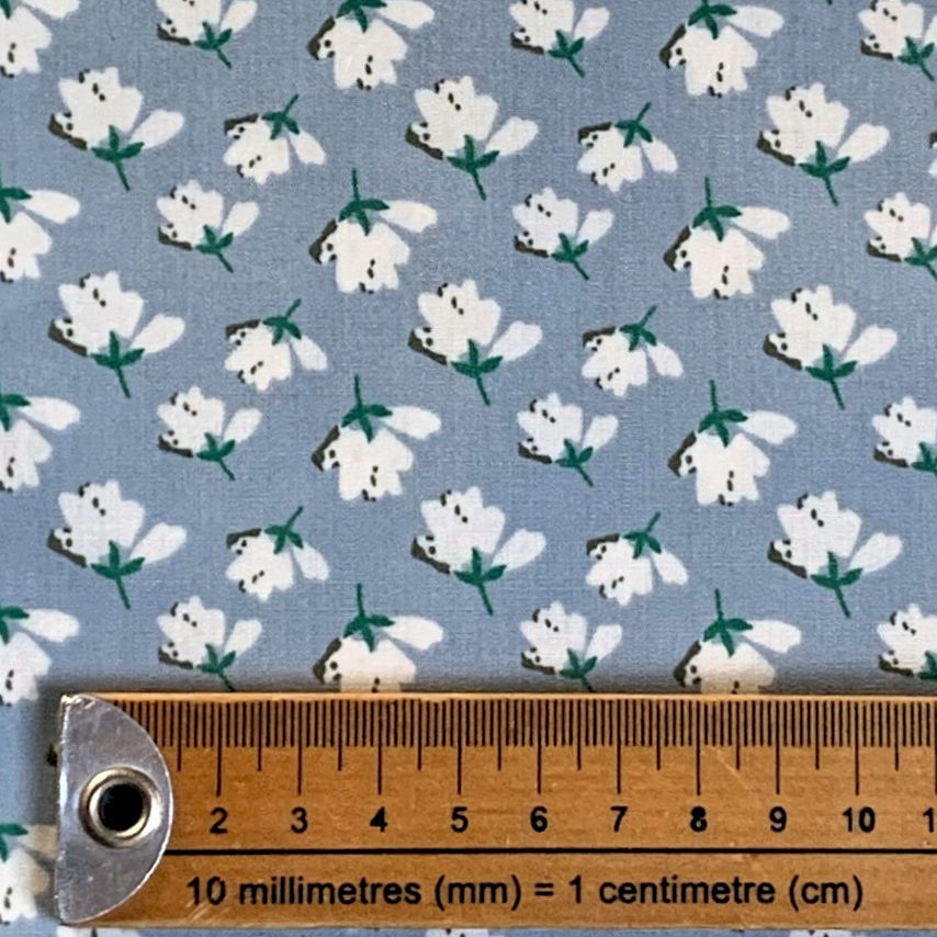 Thumbnail: Art Gallery Fabrics - Mayfair - Brooks Mews Floral Blue REMNANT 360cm x 110cm