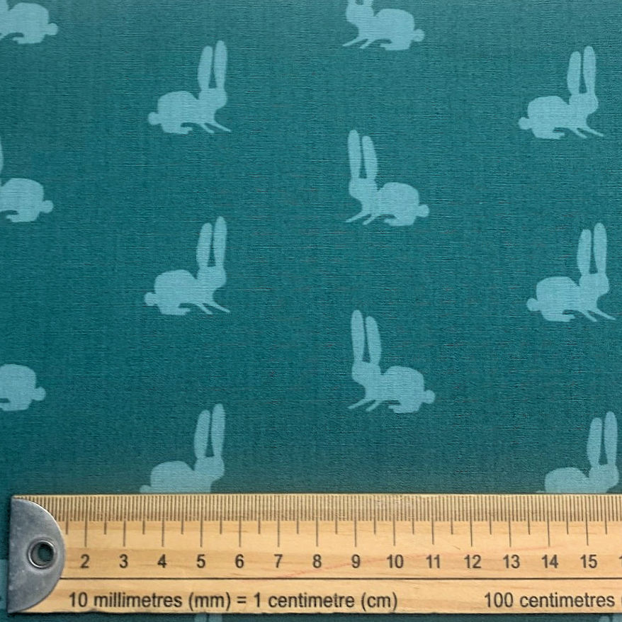 Thumbnail: Art Gallery Fabrics - Timberline - Hopping Around - Teal Blue