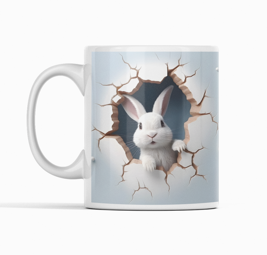 Tavşan Hayvan Animal Baskılı Hediyelik Kupa Bardak