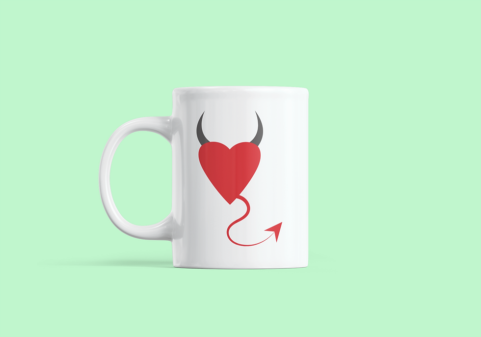 Aşk Şeytan İşi Sevgililer Günü Kupa Bardak – Romantik, Eğlenceli Hediye Seçeneği