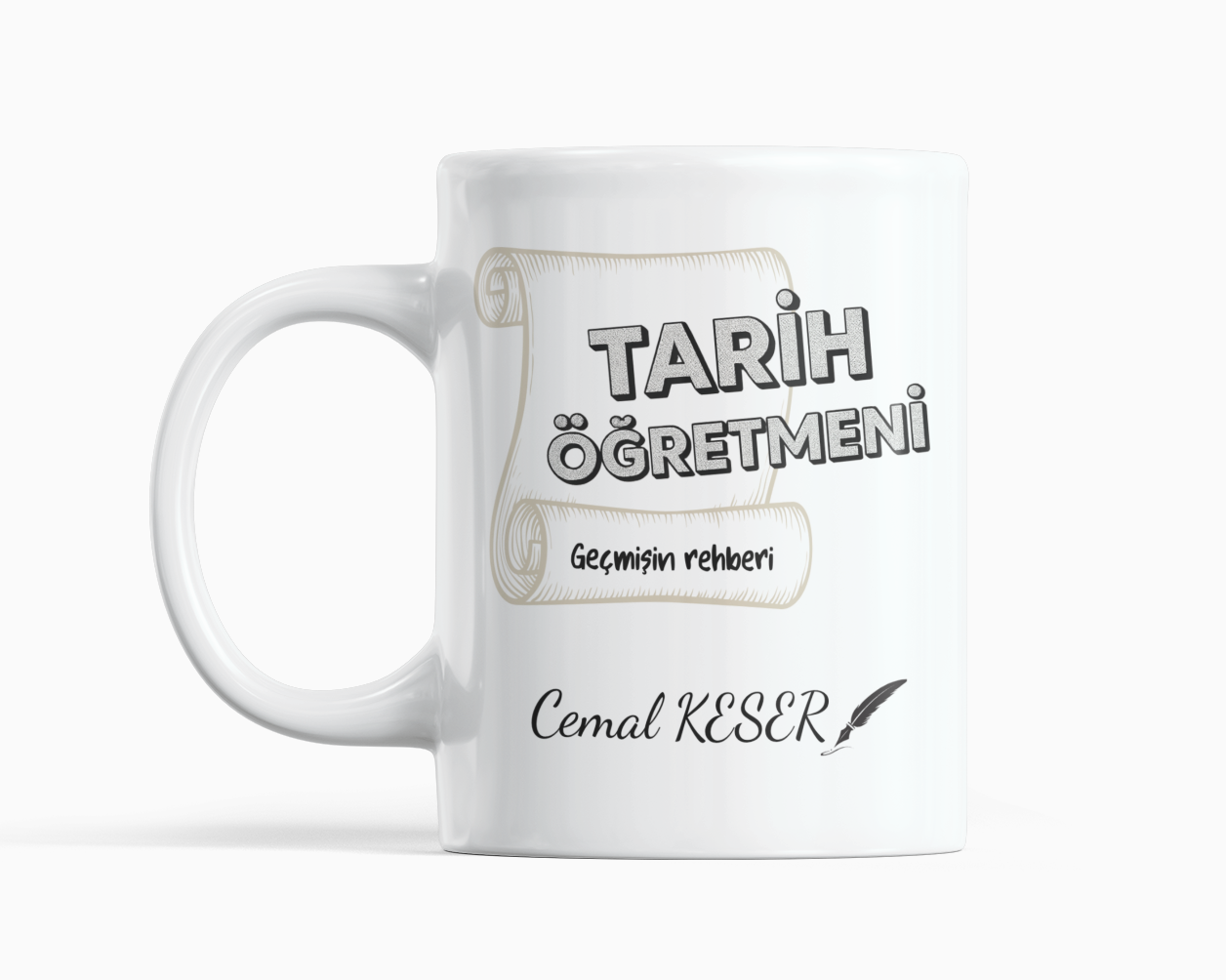 Tarih Öğretmeni Temalı Öğretmen- Öğrenci Mizahi Hediyelik Kupa Bardak