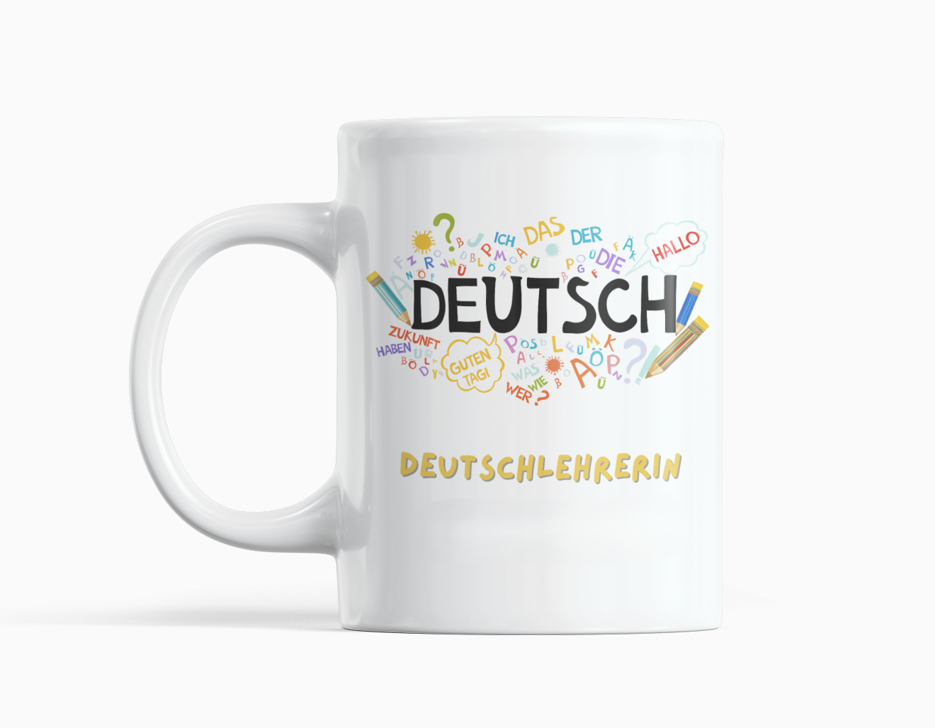 Kadın Almanca Öğretmeni Deutschlehrerin İsme Özel Hediyelik Kupa Bardak