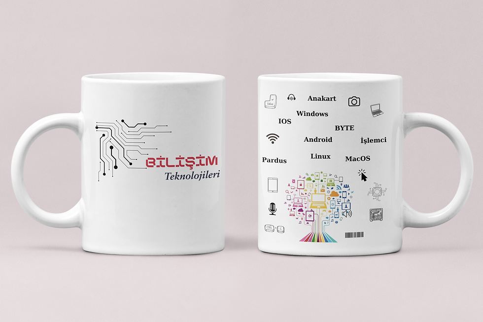 Kişiye özel isimli bilişim öğretmeni kupası