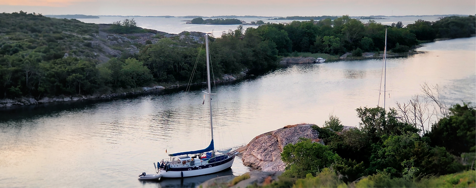 Boot in den schwedischen Schären