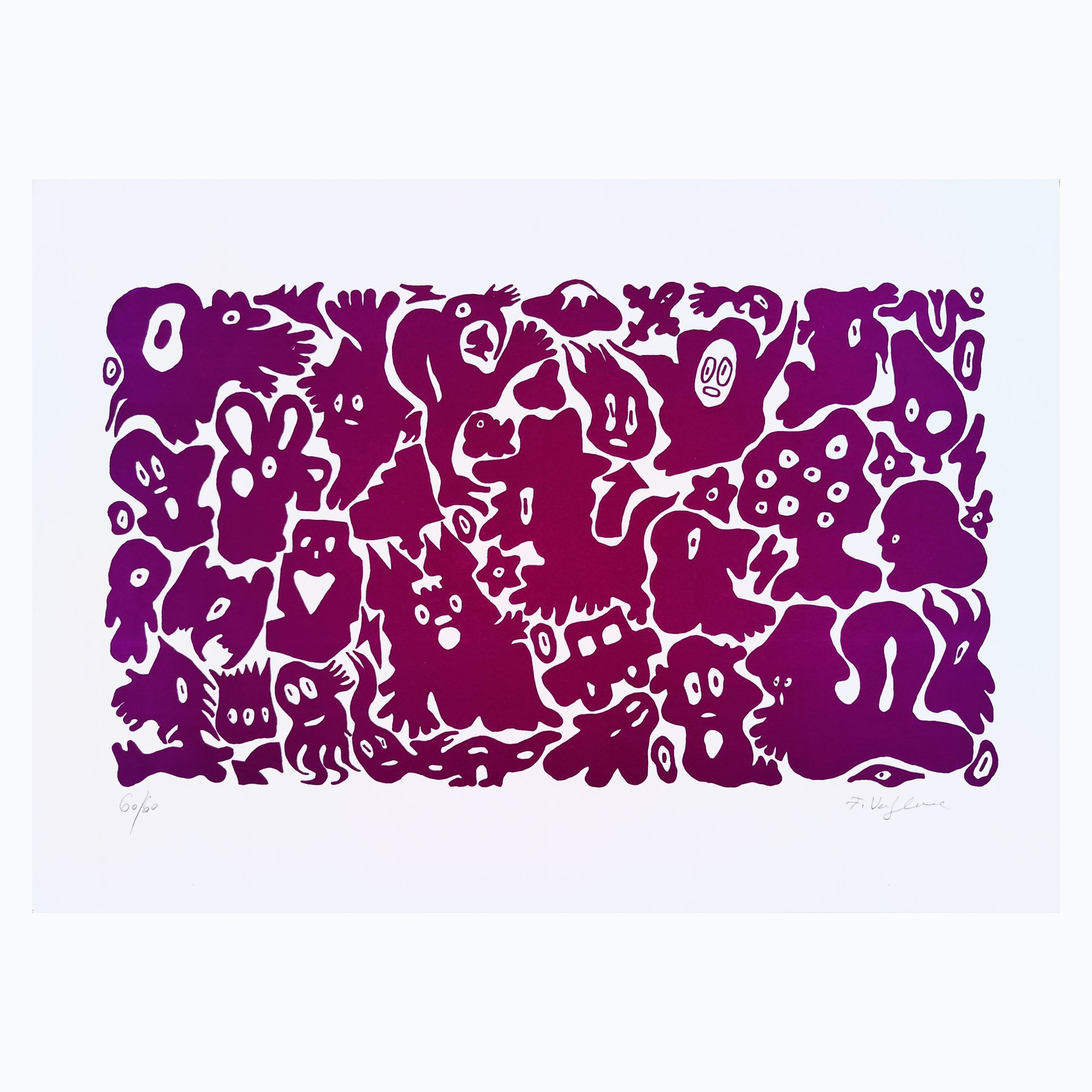 Sérigraphie - Fabien Verschaere - Purple Tales
