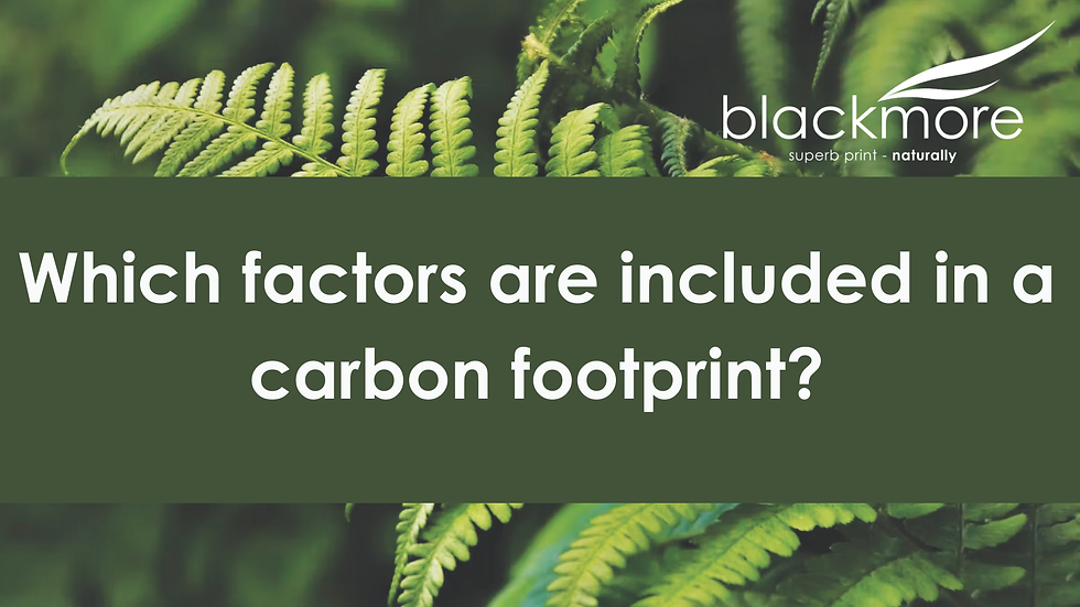Which factors are included in a carbon footprint