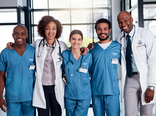A group of medical staff posing for a photo.