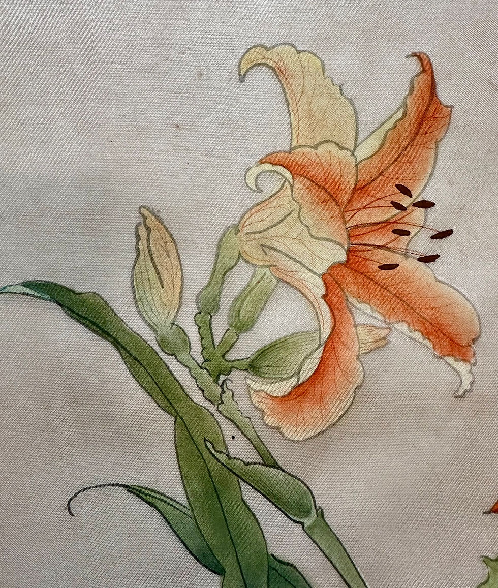 Thumbnail: "Lilies" | Painting on Silk