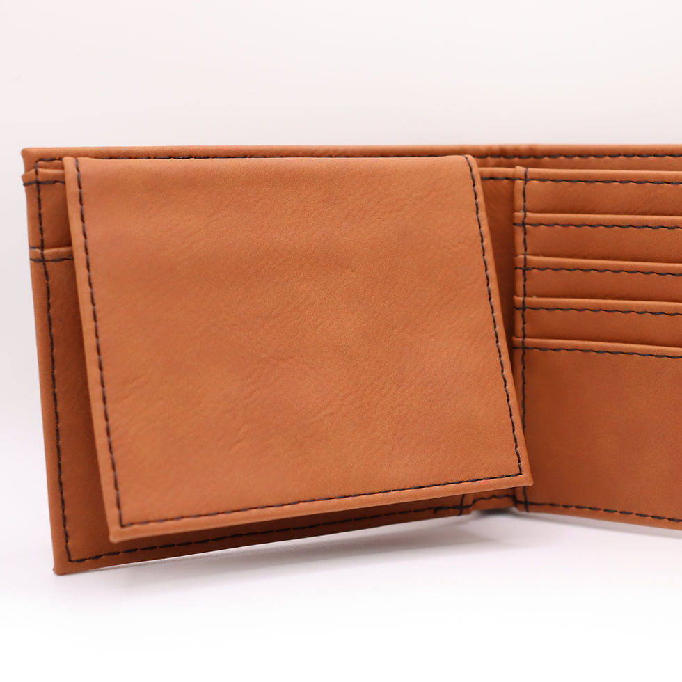 Thumbnail: custom engraved leather wallet – personalized gift for men