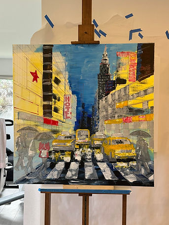 Travail en cours de création 2026 dans la serie CITY. Un tableau majeur