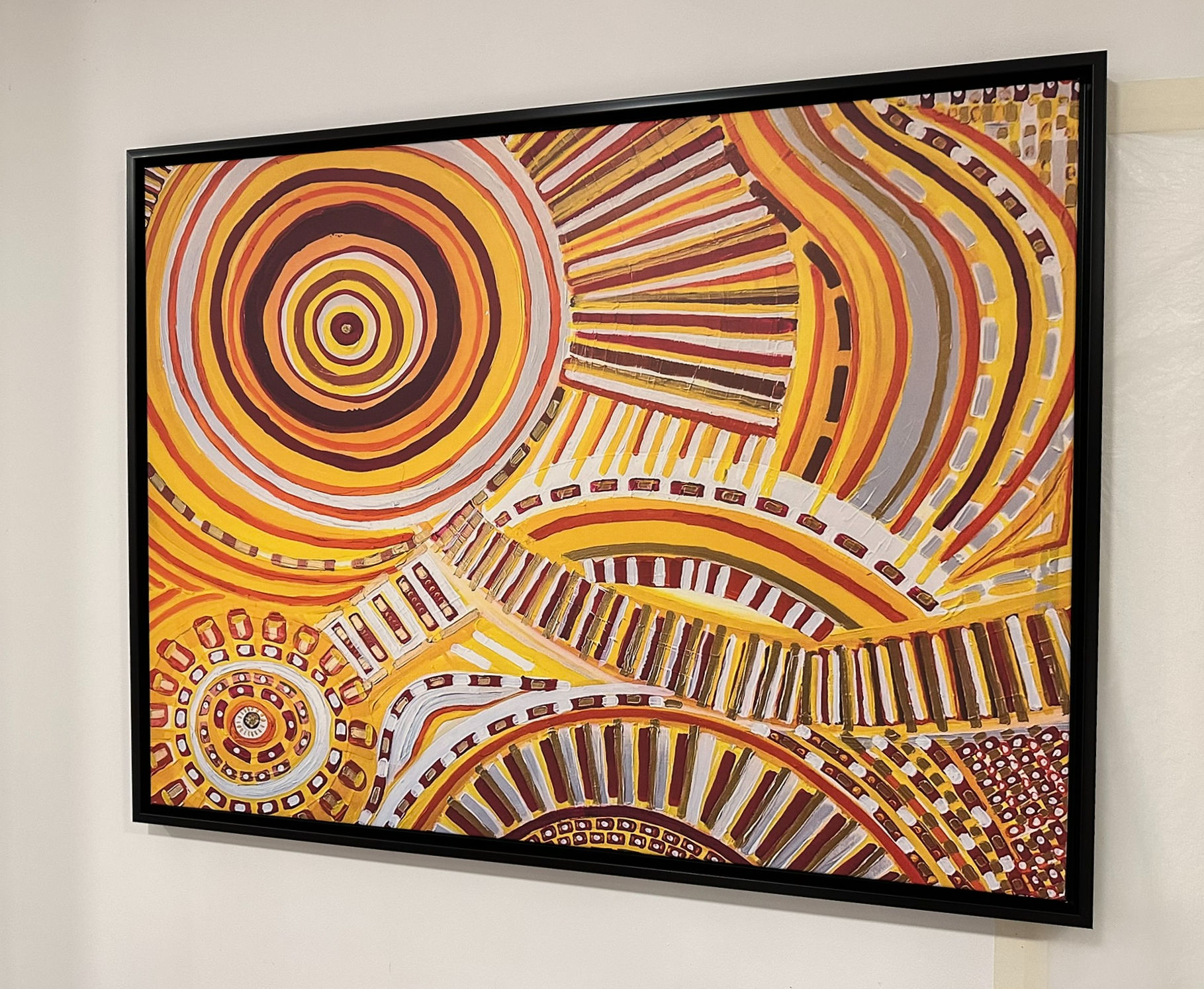 Love Life JAUNE n°1 100 X 75 Tirage limité encadré sur toile