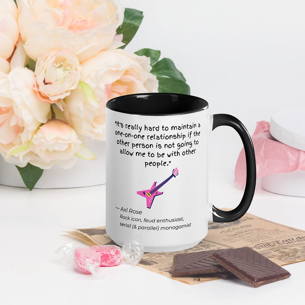 Thumbnail: Axl Rose Quote | Ceramic Mug, White w/ Colored Handle & Interior | 11oz, 15oz