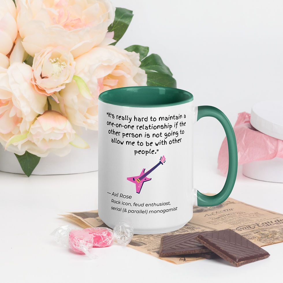 Thumbnail: Axl Rose Quote | Ceramic Mug, White w/ Colored Handle & Interior | 11oz, 15oz