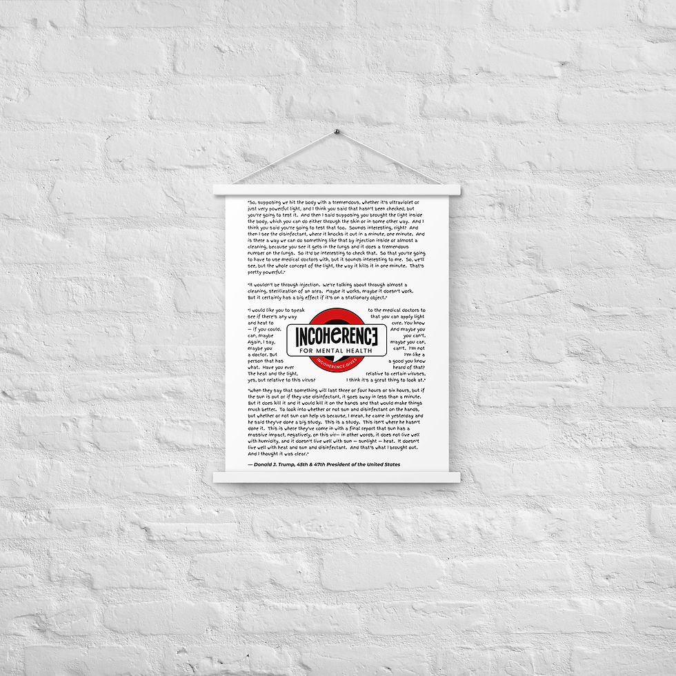 Thumbnail: Trump COVID-19 Treatment Quotes | Poster | Wood Hanger, Enhanced Paper | Style 1