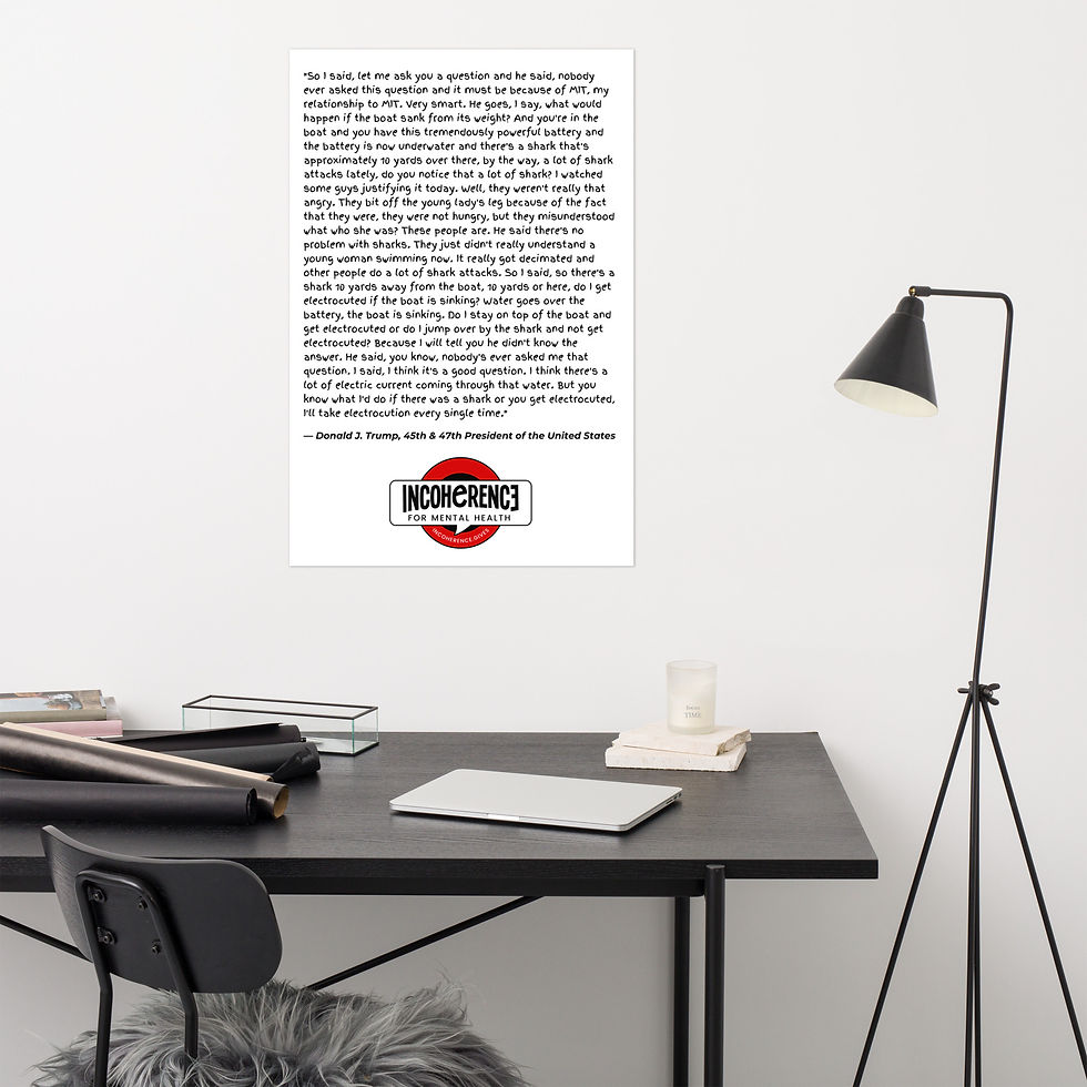 Thumbnail: Trump Shark Quote | Poster | Enhanced Matte Paper | Style 2
