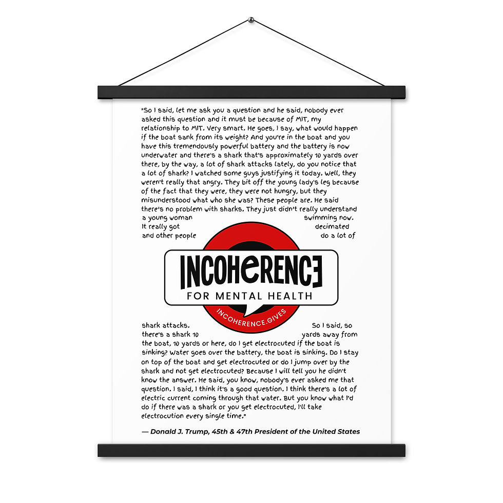 Thumbnail: Trump Shark Quote | Poster | Wood Hanger, Enhanced Matte Paper | Style 1