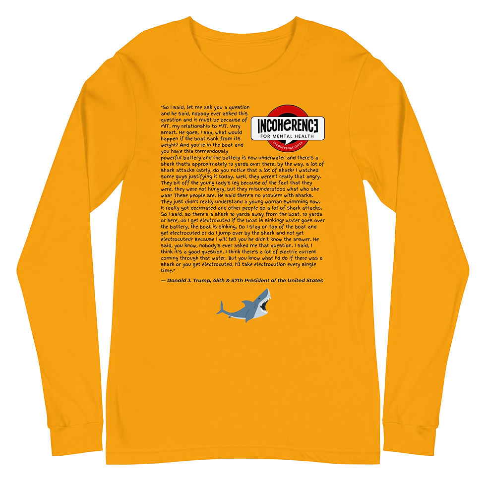 Thumbnail: Trump Shark Quote - Illustrated | Bella+Canvas Long-Sleeve T-Shirt | Unisex