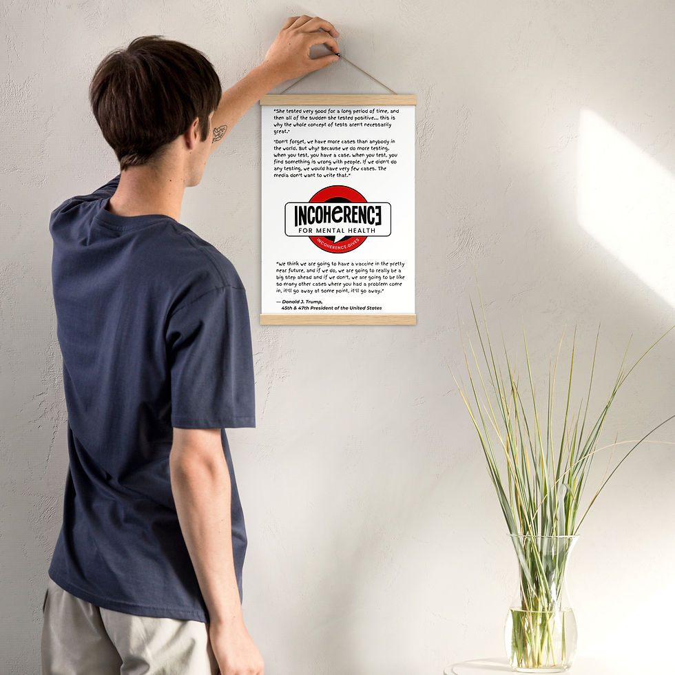 Thumbnail: Trump COVID-19 Testing Quote | Poster | Wood Hanger, Enhanced Paper | Style 1