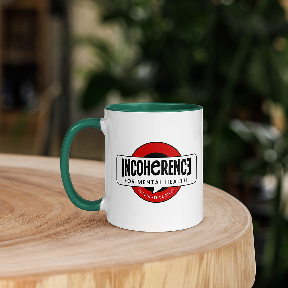 Thumbnail: Sippin' Supporter Mug | White with Colored Handle/Rim/Interior | Logo, 2-Sided