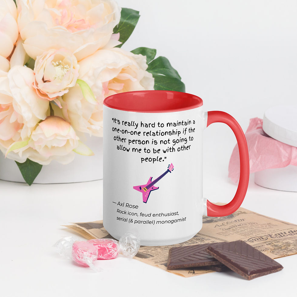 Thumbnail: Axl Rose Quote | Ceramic Mug, White w/ Colored Handle & Interior | 11oz, 15oz
