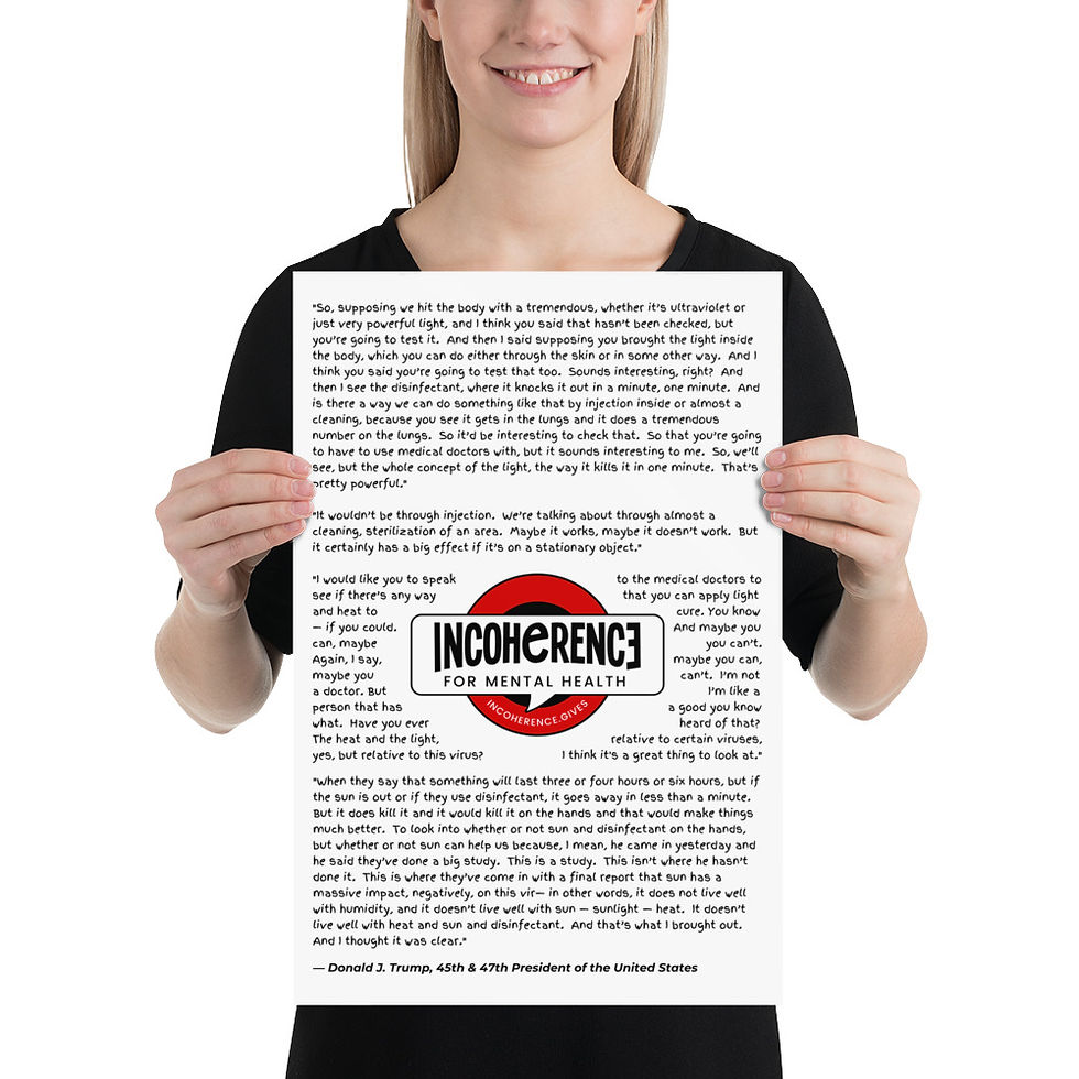 Thumbnail: Trump COVID-19 Treatment Quotes | Poster | Enhanced Matte Paper | Style 1