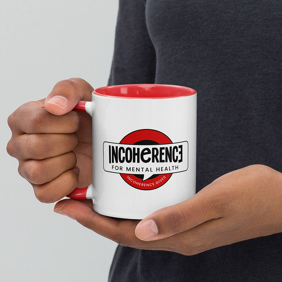 Thumbnail: Sippin' Supporter Mug | White with Colored Handle/Rim/Interior | Logo, 2-Sided