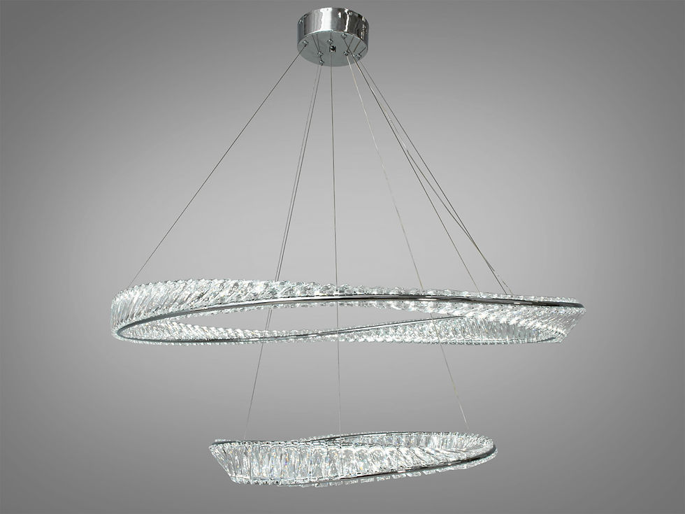 Кришталева світлодіодна люстра у неймовірному дизайні