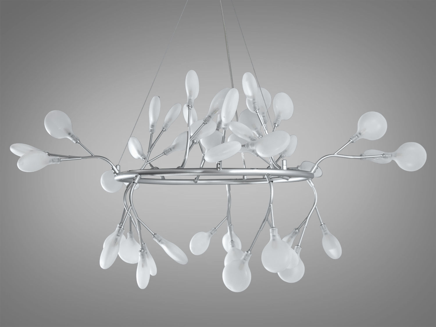 Мінімалістична люстра на 45 ламп діаметром 100 см