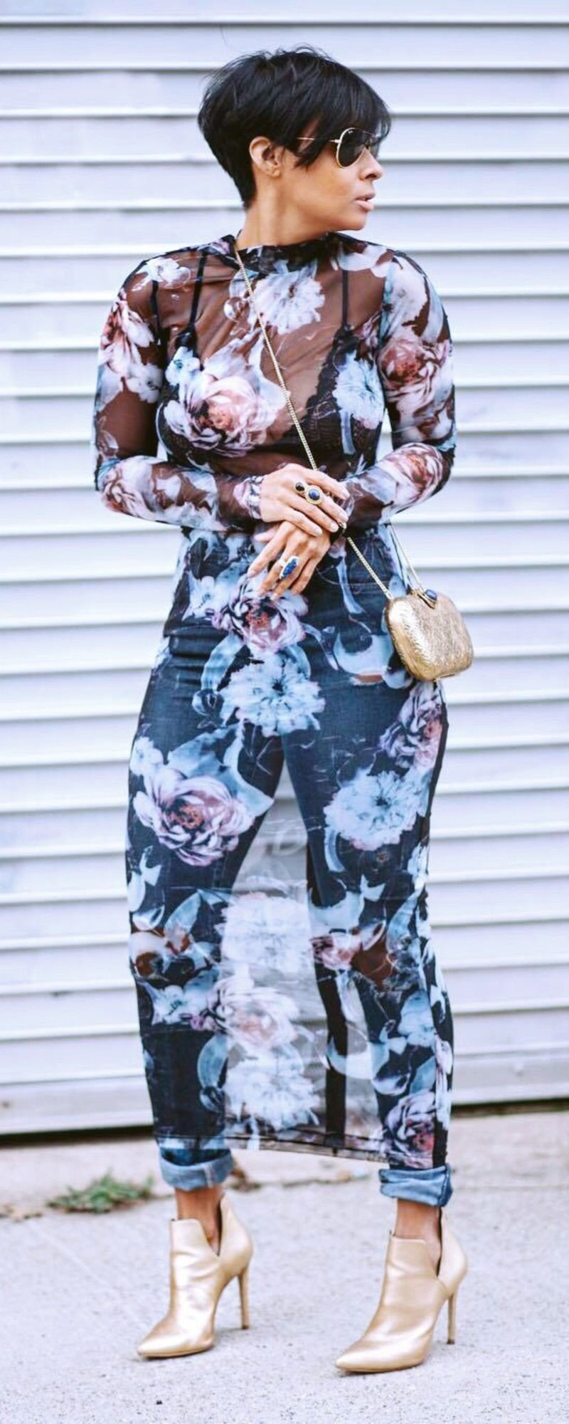 Thumbnail: Sheer Floral Maxi Top