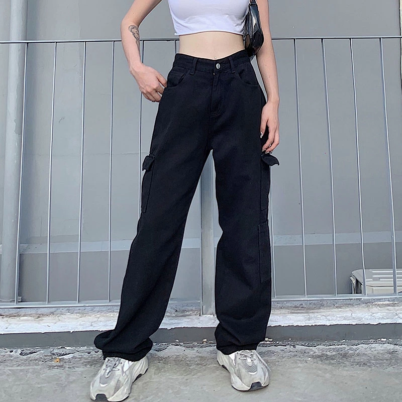 Thumbnail: Baggy Denim Cargo Jeans 
