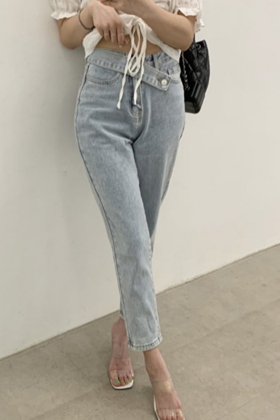 Thumbnail: Cross Tab Skinny Jeans