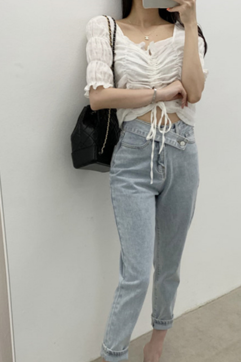 Cross Tab Skinny Jeans