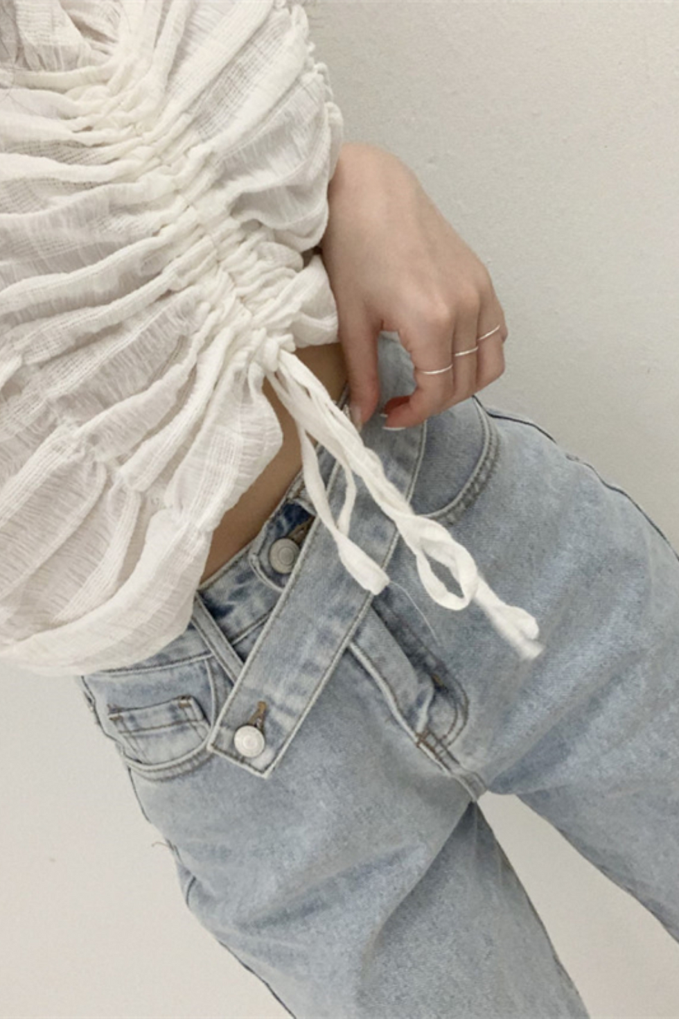 Thumbnail: Cross Tab Skinny Jeans