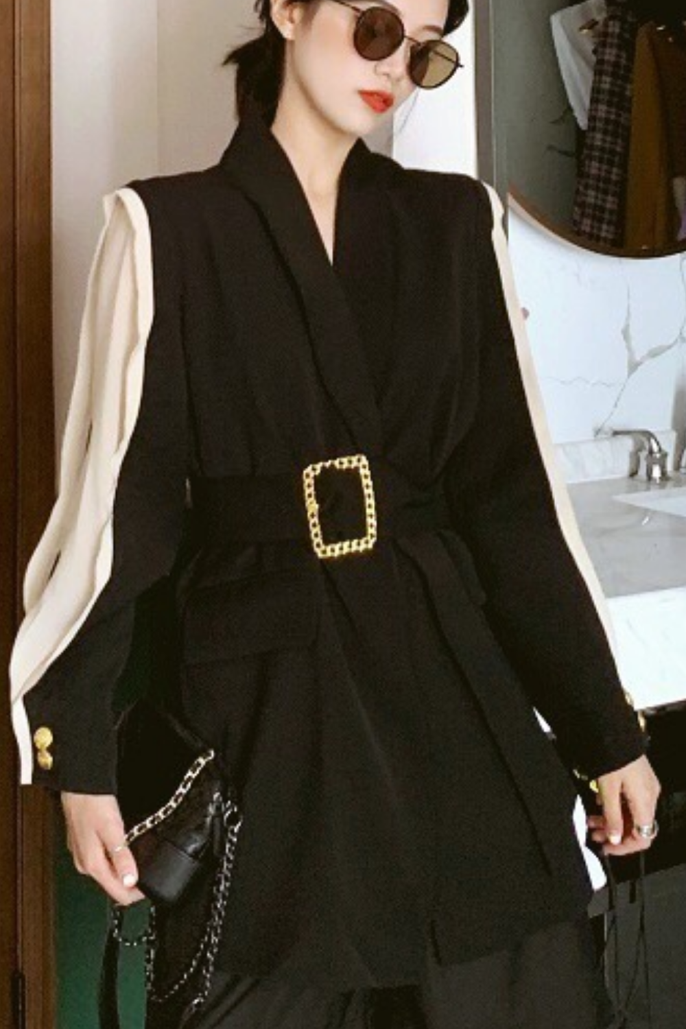 Patchwork Blazer Jacket