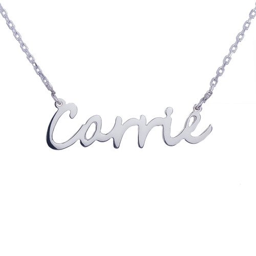 Personalised Cursive Handwritten Name Necklace 925 Sterling Silver Orly Jewellerystudio