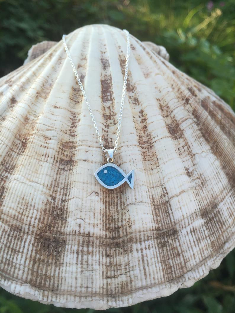 Thumbnail: Fish Necklace 925 Sterling Silver