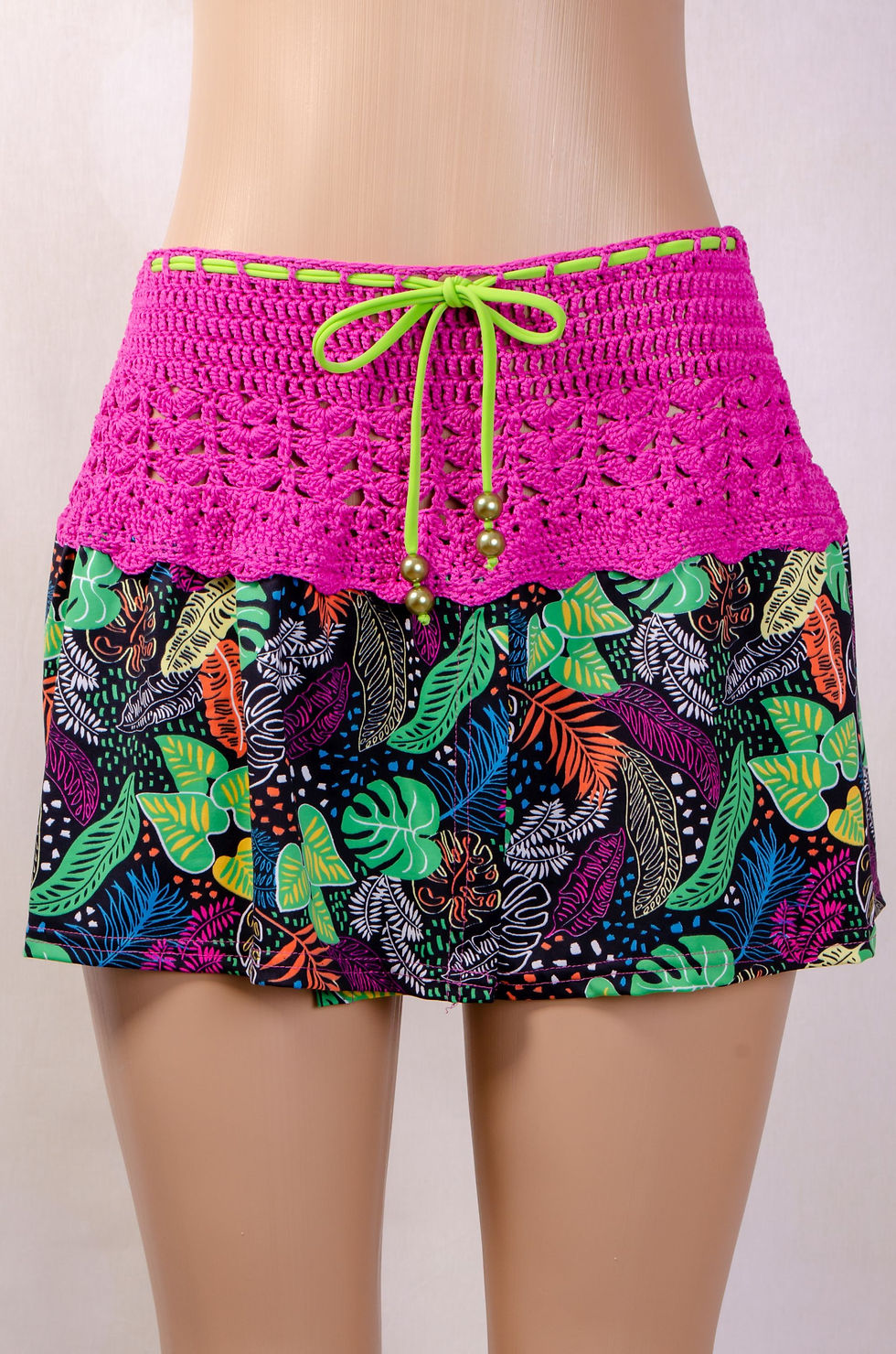 Saia em crochê e lycra praia