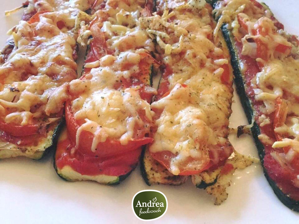 Courgette pizza, e-Power recept AndreaFoodcoach