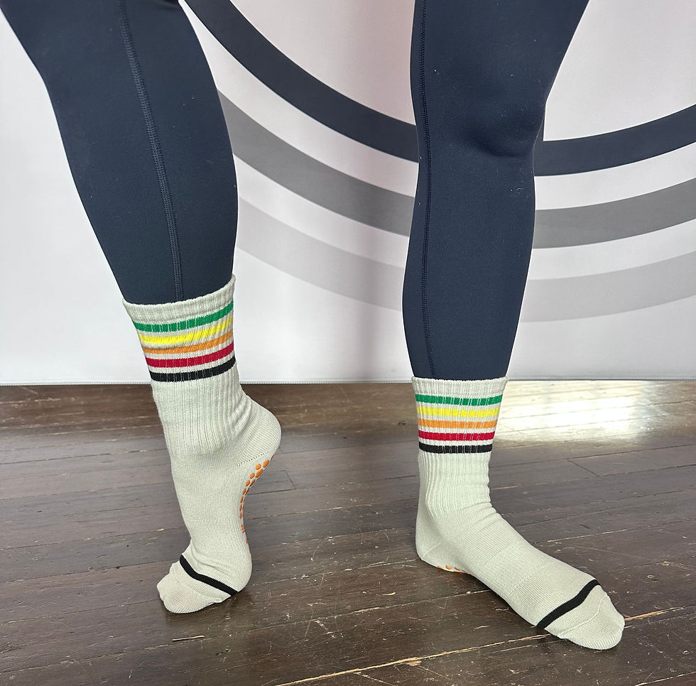 Thumbnail: UpBeat Crew Rainbow Grippy Sock