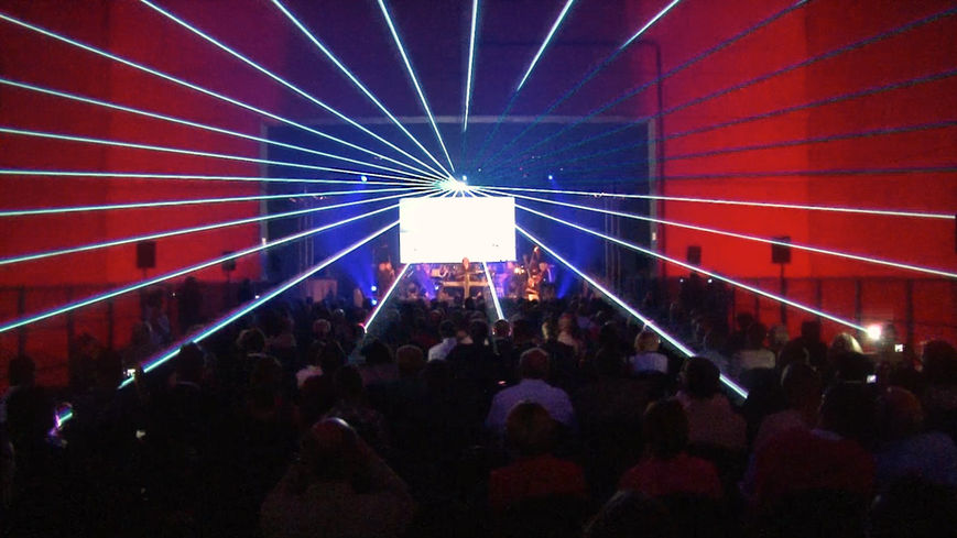 Concert Sons et Lumières d'Eric Bettens pour les 10 ans de la mise en service des ascenseurs de Strepy Thieux