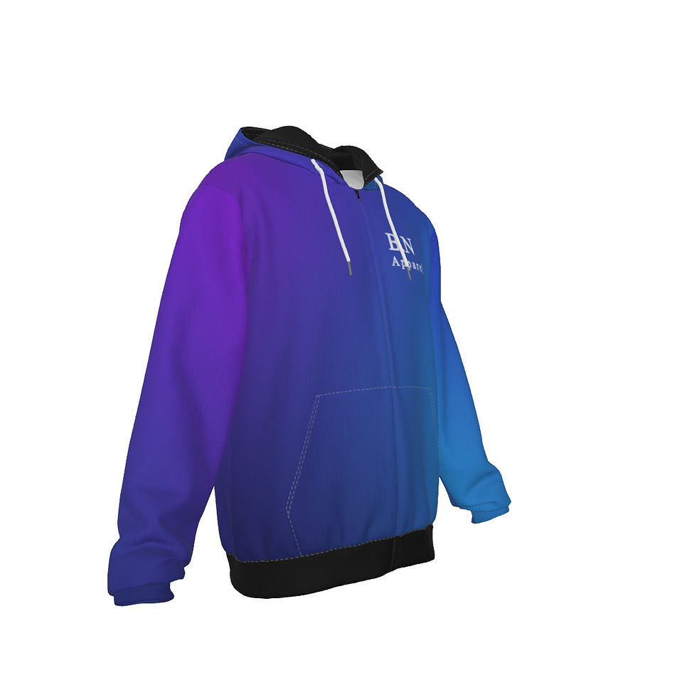 Thumbnail: Billiard Nation. Purple gradient paint splatter Zip up hoodie.