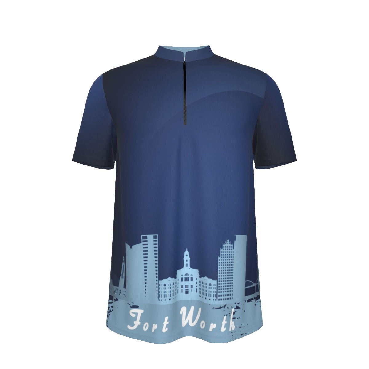 Billiard Nation Fort Worth Quarter Zip Sublimation PolO