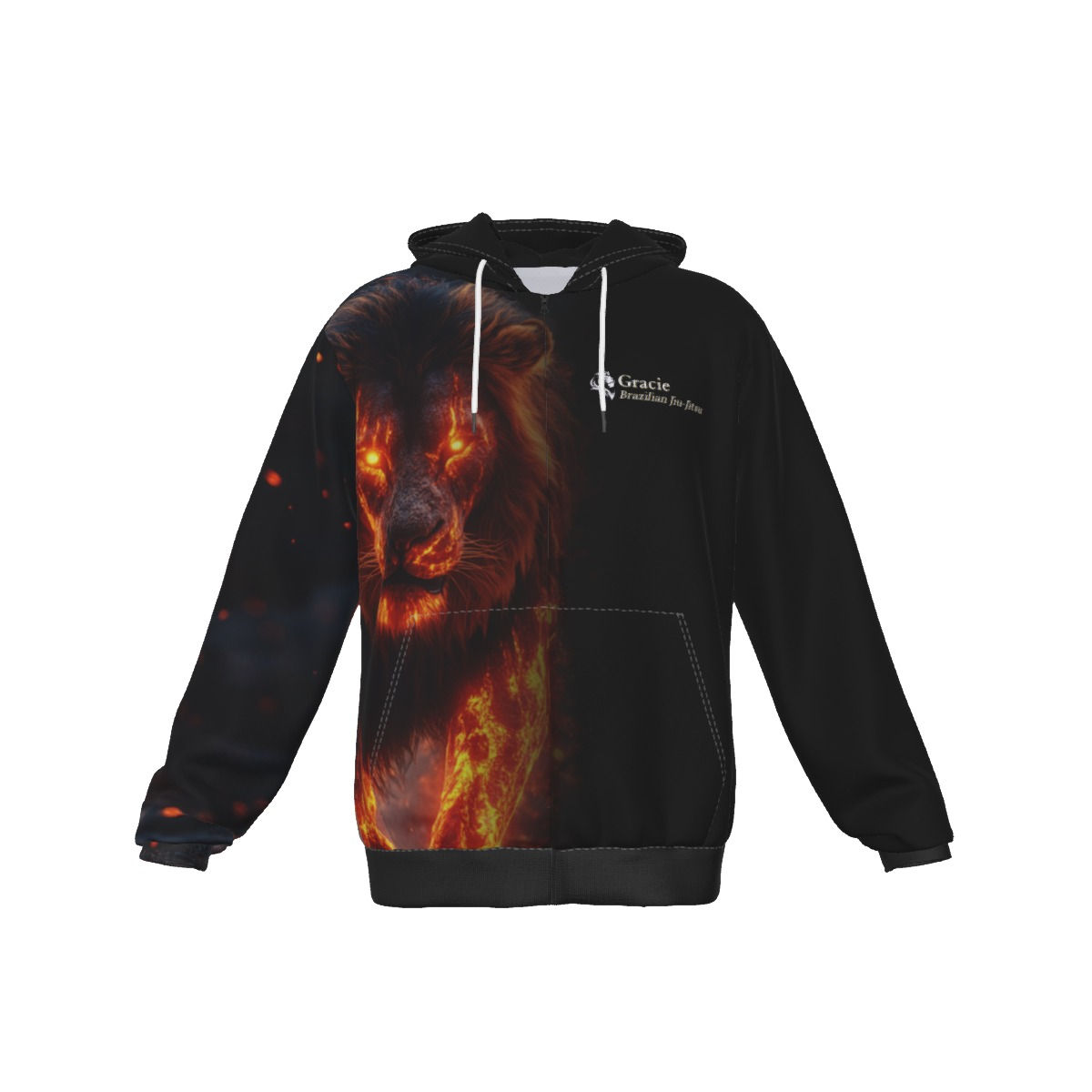Gracie Fire Lion Brazilian Jiu-Jitsu Warm Hoodie