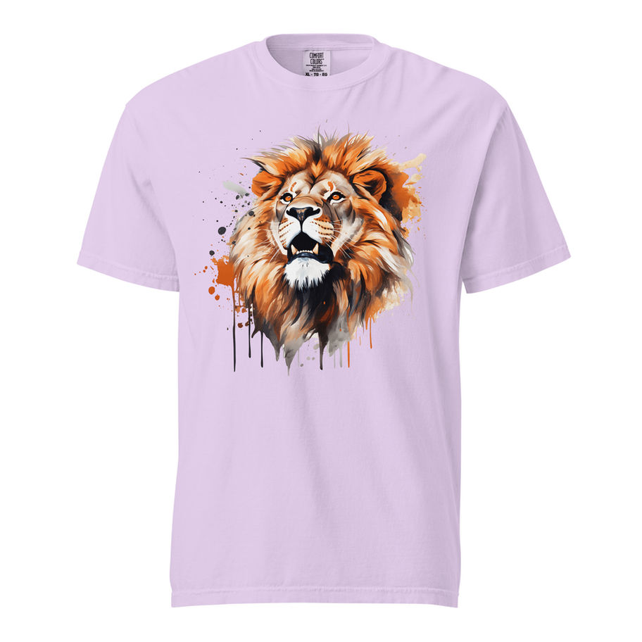 Wild at Heart Lion garment-dyed t-shirt in light pink