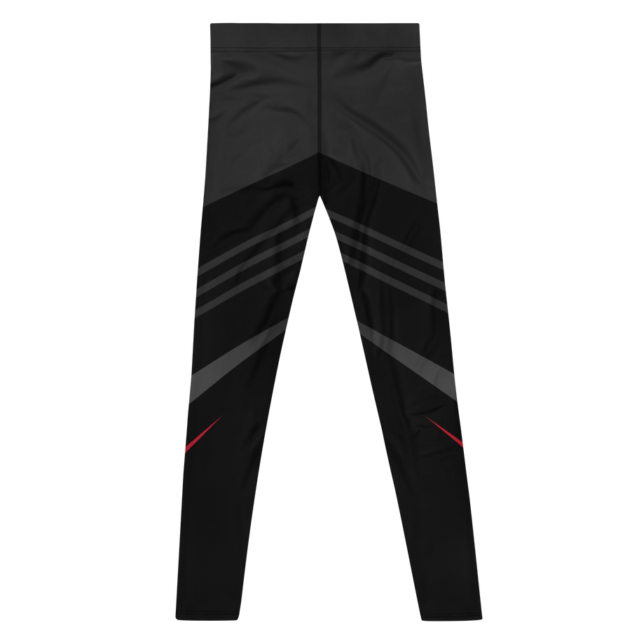 Men’s base layer performance leggings in black and gray.