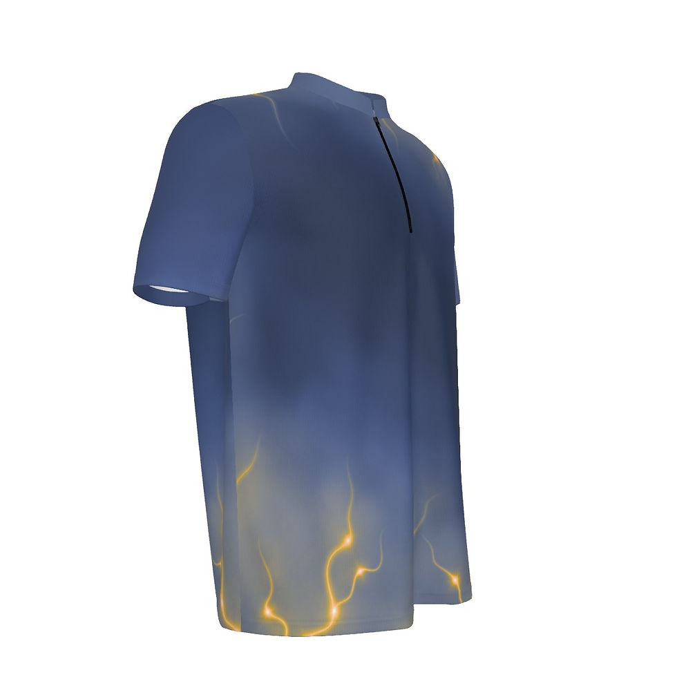 Thumbnail: Mens Blue and Gold Sublimation Polo