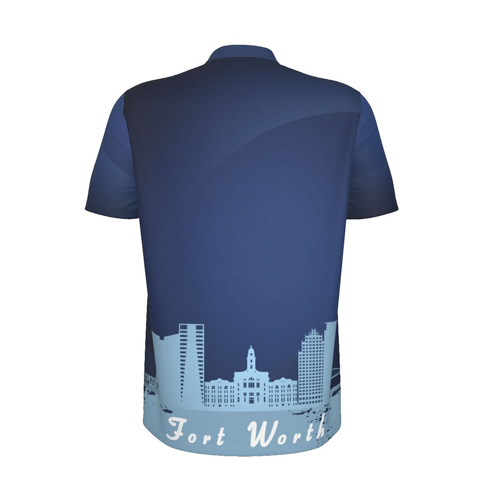 Thumbnail: Billiard Nation Fort Worth Quarter Zip Sublimation PolO