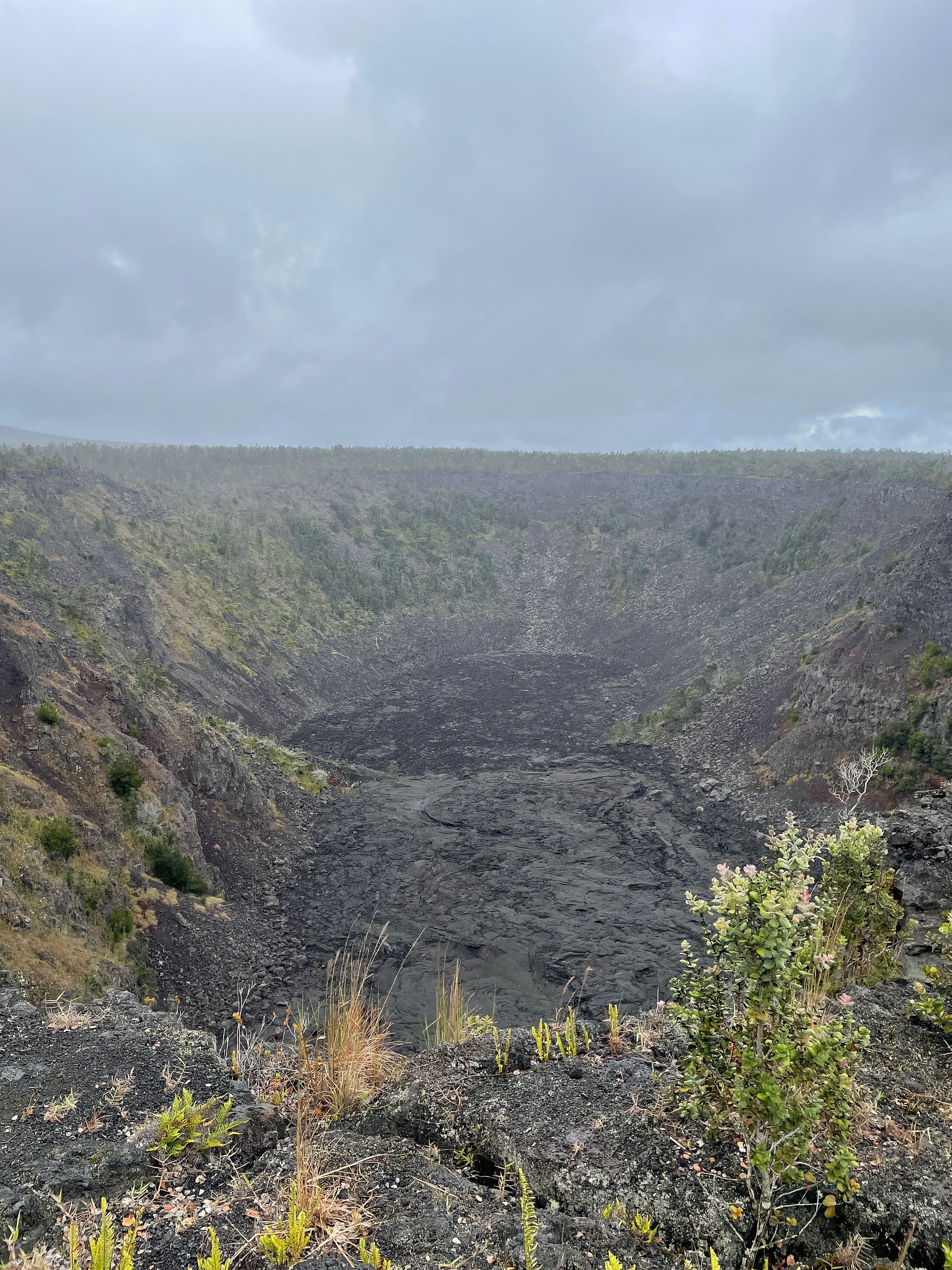 One of the many craters